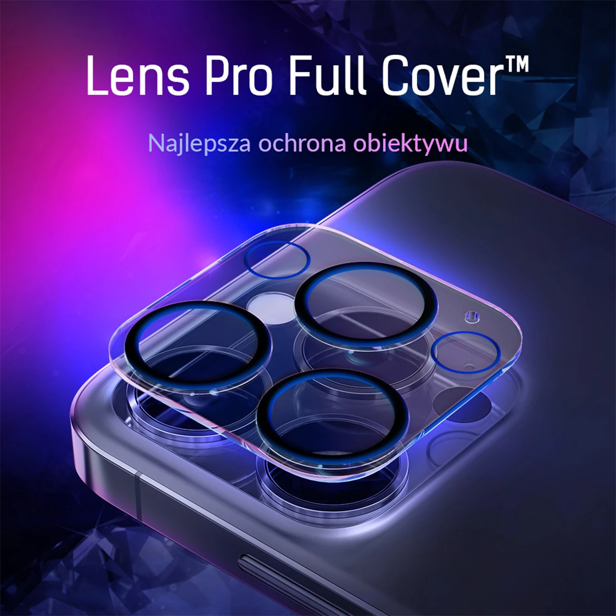 Szkło hartowane do aparatu iPhone 15 Pro / 15 Pro Max 3mk Lens Pro Full Cover